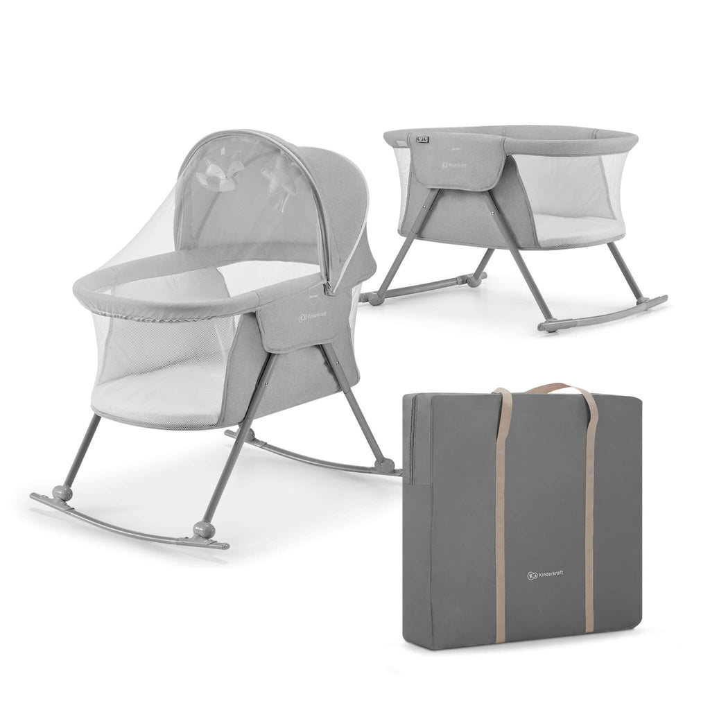 Kinderkraft 3-in-1 Crib RockerCot Lovi Grey 