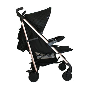 My Babiie Pram Billie Faiers Quilted Black side on view 