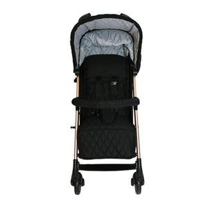 My Babiie Pram Billie Faiers Quilted Black front on view 