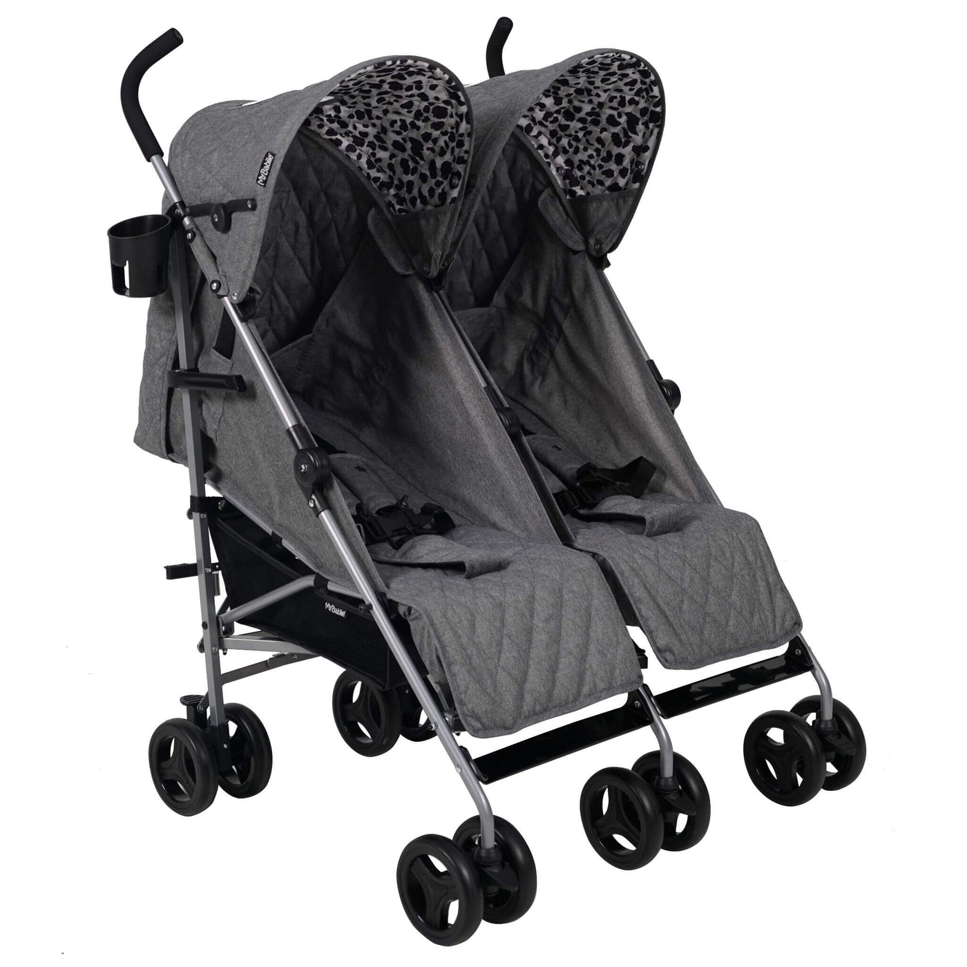 babiie double stroller My Babiie Twin Pram Leopard – mytinytot